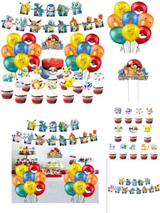 18 Poke•mon theme birthday  party decoration