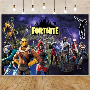 04 Fort•nite Birthday party decoration background wall backdrops 3D printing tapestry post accessory