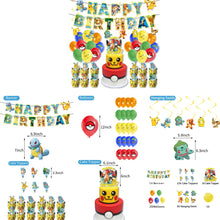 Load image into Gallery viewer, 18 Poke•mon theme birthday  party decoration
