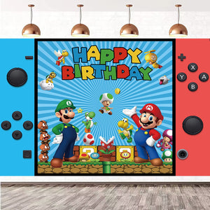 08 Super M Birthday party decorations background wall backdrops 3D printing tapestry post accessory