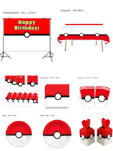 Load image into Gallery viewer, 18 Poke•mon theme birthday  party decoration
