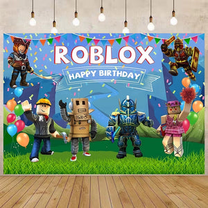 13 Ro•blox Birthday party decorations background wall backdrops 3D printing tapestry post accessory