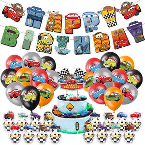 89 Cars theme birthday party decoration