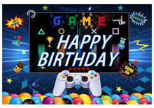 Load image into Gallery viewer, 79 Game Birthday party decoration background wall backdrops 3D printing tapestry post accessory
