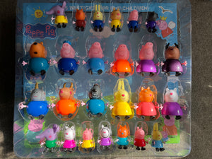 34 pig mini figures cake decorations Kid toys