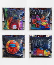 Load image into Gallery viewer, 07 Among.us Game cushions with sequins pillow cases
