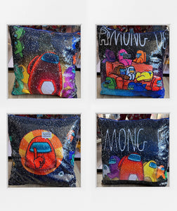 07 Among.us Game cushions with sequins pillow cases