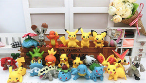 18 Poke•Mon mini figures (B/C/D/E) cake decoration kid toys