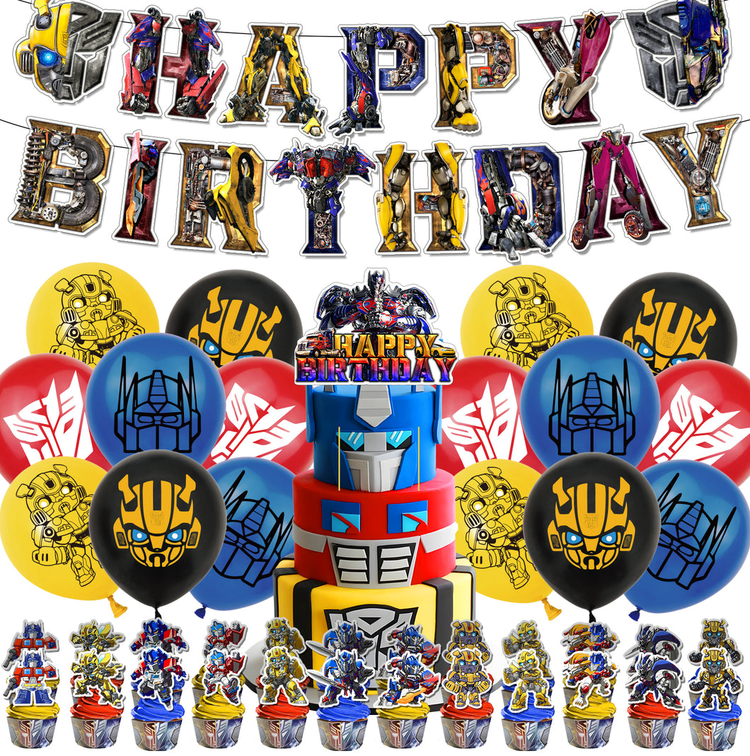 12 Transformers theme birthday  party decoration