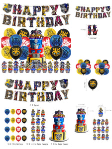 12 Transformers theme birthday  party decoration