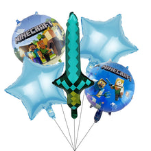 Load image into Gallery viewer, 33 Mine•craft Foil balloons party decorations
