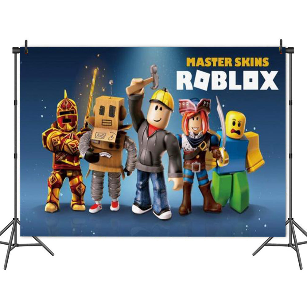 13 Ro•blox Birthday party decorations background wall backdrops 3D printing tapestry post accessory