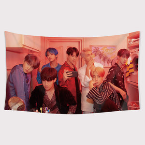 401 BTS 3D printing tapestry backdrop accessory party decoration