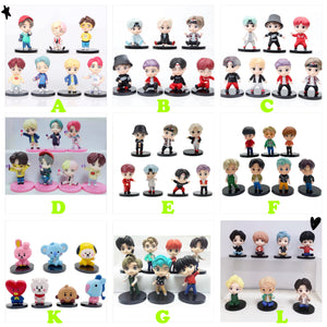 401 BTS mini figures cake decorations