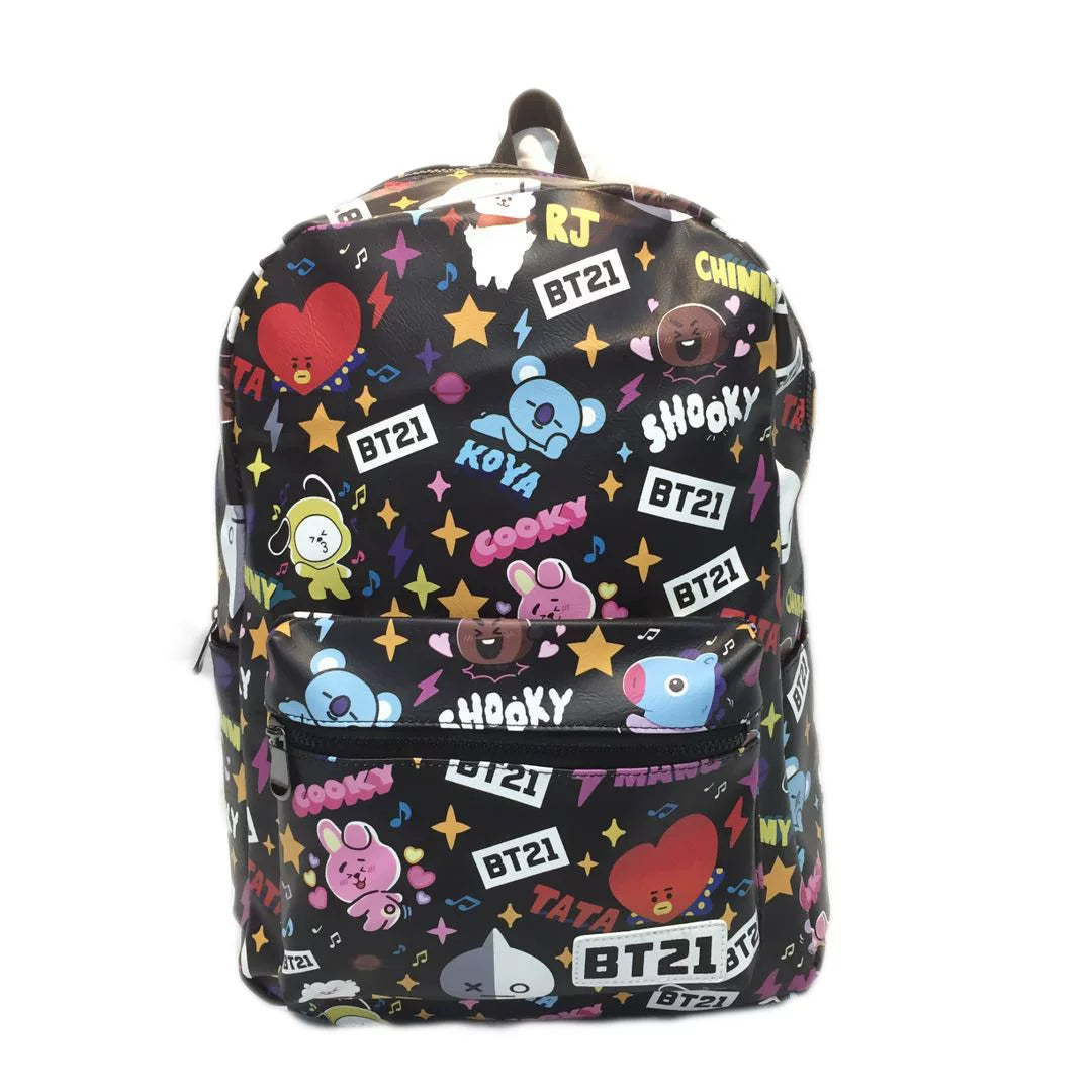 BTS Theme Fan Art Laptop Bag Casual School Backpack in 2023