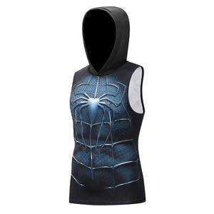 Fashion superhero printing sport clothes tight training clothes GYM singlet