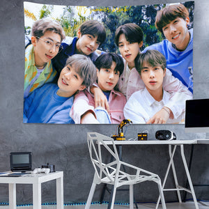 401 BTS 3D printing tapestry backdrop accessory party decoration